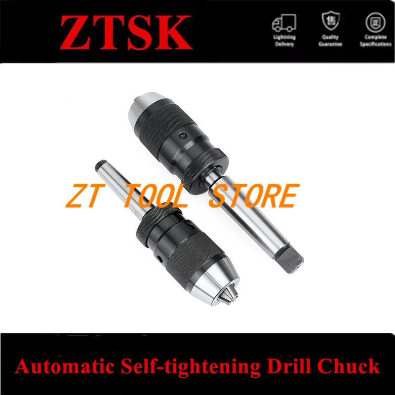 1set Automatic B10 B12 B16 B18 B22 drill chuck Keyless drilling chuck Self Tighten Locking clamp range 0.5-6mm 1-10mm 1-13 1-16