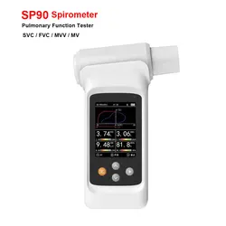 New SP90 Spirometer Pulmonary Function Tester Respiratory Status Spirograph SVC FVC MVV MV Multiparameter Espirometer