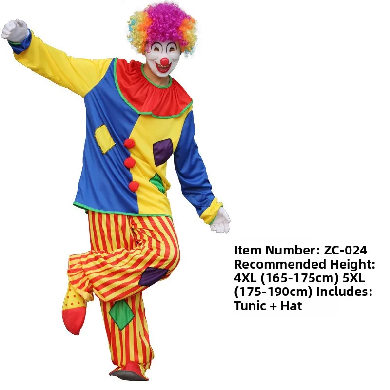 Costume de Clown d'halloween pour adultes, tenue de célébration de spectacle, vêtements de divertissement pour hommes et femmes
