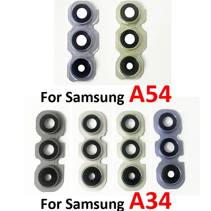 Lente de vidrio de cámara de teléfono para Samsung Galaxy A34, A346, A54, A546, 5G, A546B, A546E, nueva parte de cubierta de lente de cámara trasera