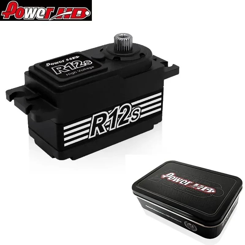 Power HD R12S 12KG Servo de engranaje Matel sin escobillas de alto torgue 6,0 ~ 8,4 V para coche eléctrico Rc 1/10