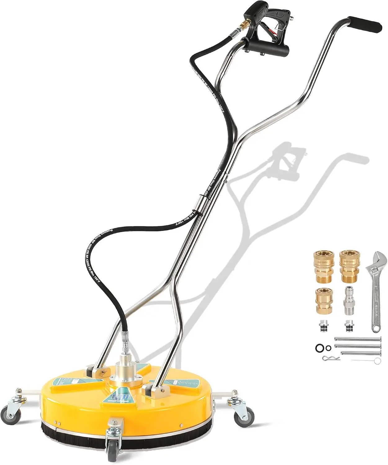 

20 Pressure Washer Surface Cleaner Surface Cleaner Dual Handle Power Washer Surface Cleaner with 4 Wheels for Cleaning