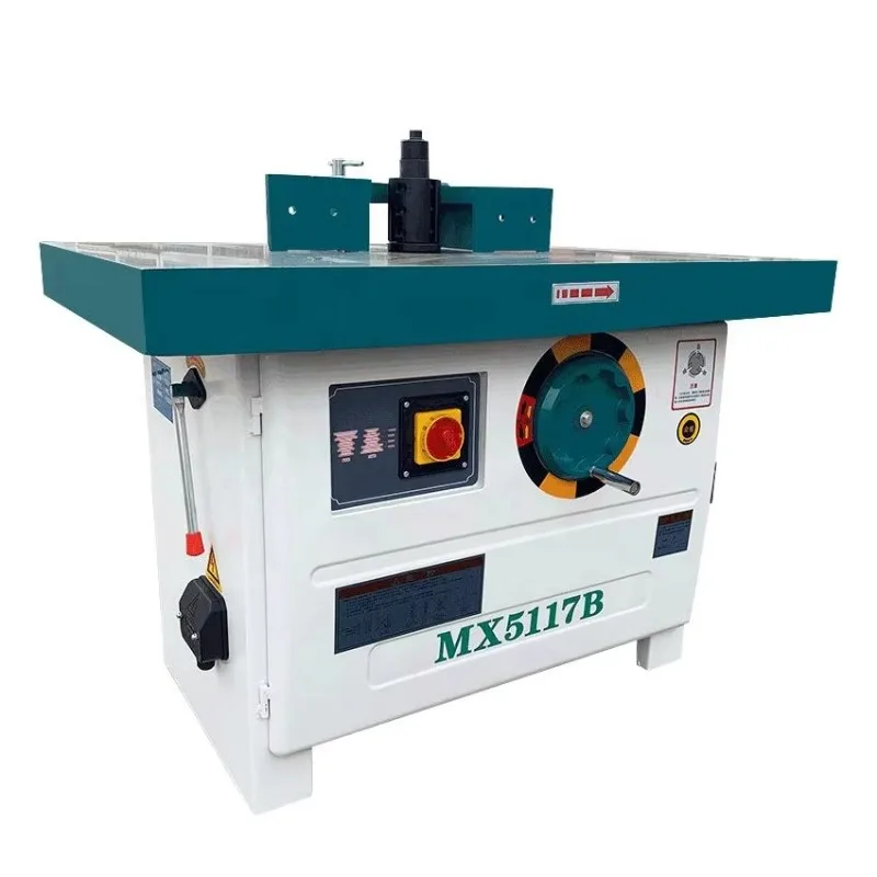 4KW Automatic Feeder Vertical Spindle Moulder Solid Wood Woodworking Machine Cutter Head Shaper Milling Moulding Forming Feature