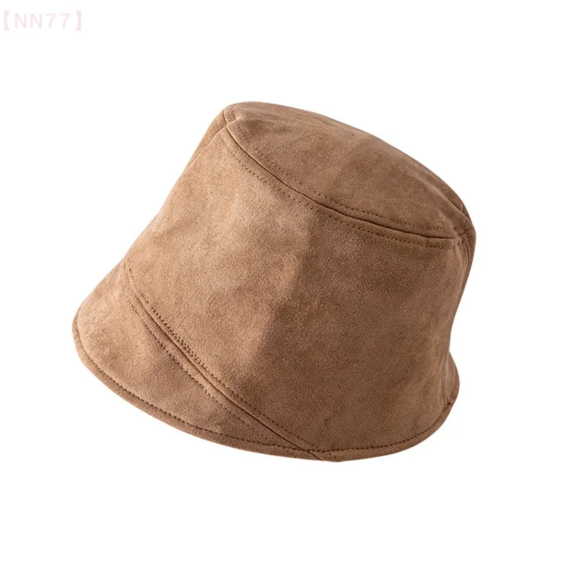 Outdoor Solid Color Bucket Hat Trendy Warm Hat Autumn Winter Soft Fisherman Cap For Women Men Fashion Casual Basin Gifts