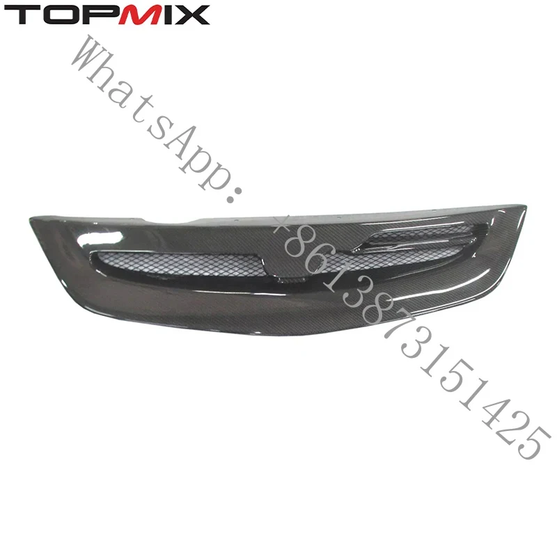 Suitable Type-R EP3 Mu-Style Premium Carbon Fiber Front Grille - Matte Surface