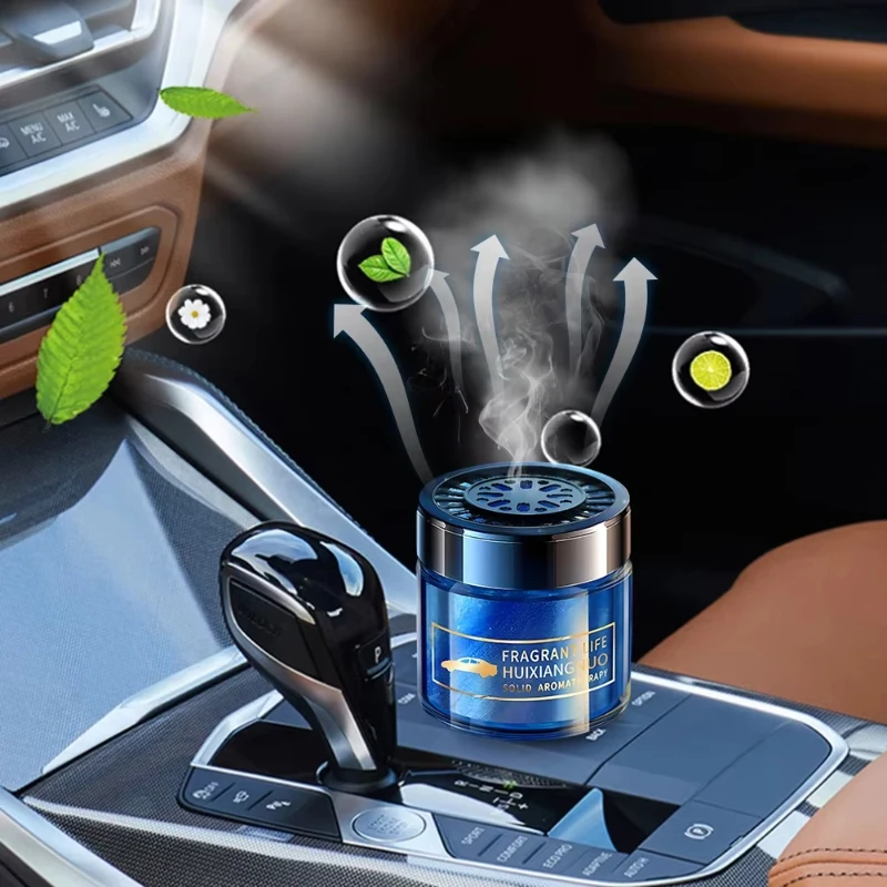 Car Air Fresheners Glitter Gel, Car Fragrance Smoke Odors Eliminator for Women Men in Car Home Office, Long Lasting Scents