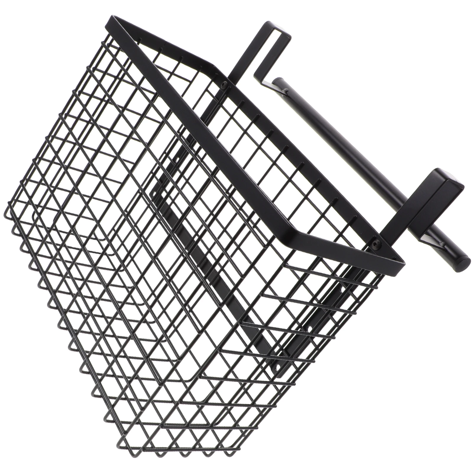 

Wall Hanging Vegetable Storage Basket Large Capacity Kitchen Metal Rack Carbon Steel Spice Shelf Organizing Bins Cabinet