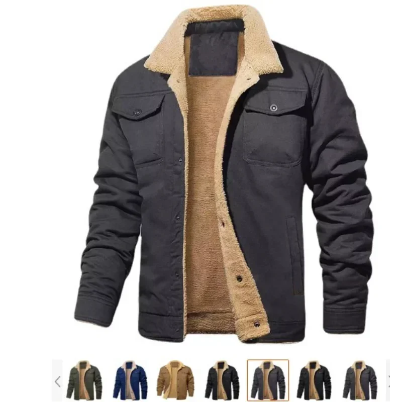 

Осенние классические пальто, мужские толстые зимние теплые пальто большого размера, плюшевая флисовая куртка, теплые повседневные толстые куртки, верхняя одежда для мужчин