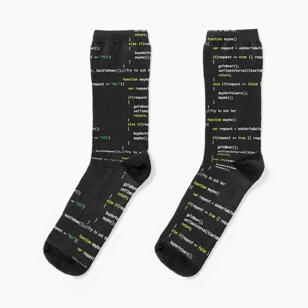 

Real programming happy code beer Socks funny gifts christmass gift Christmas designer Man Socks Women's