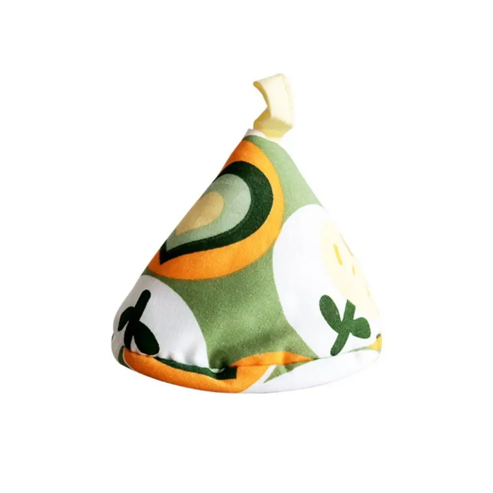 

Floral Print Triangle Pot Hat Anti-Scalding Heat Insulation Pot Lid Knob Cover Cotton with Hanging Hole Pot Hat Cover
