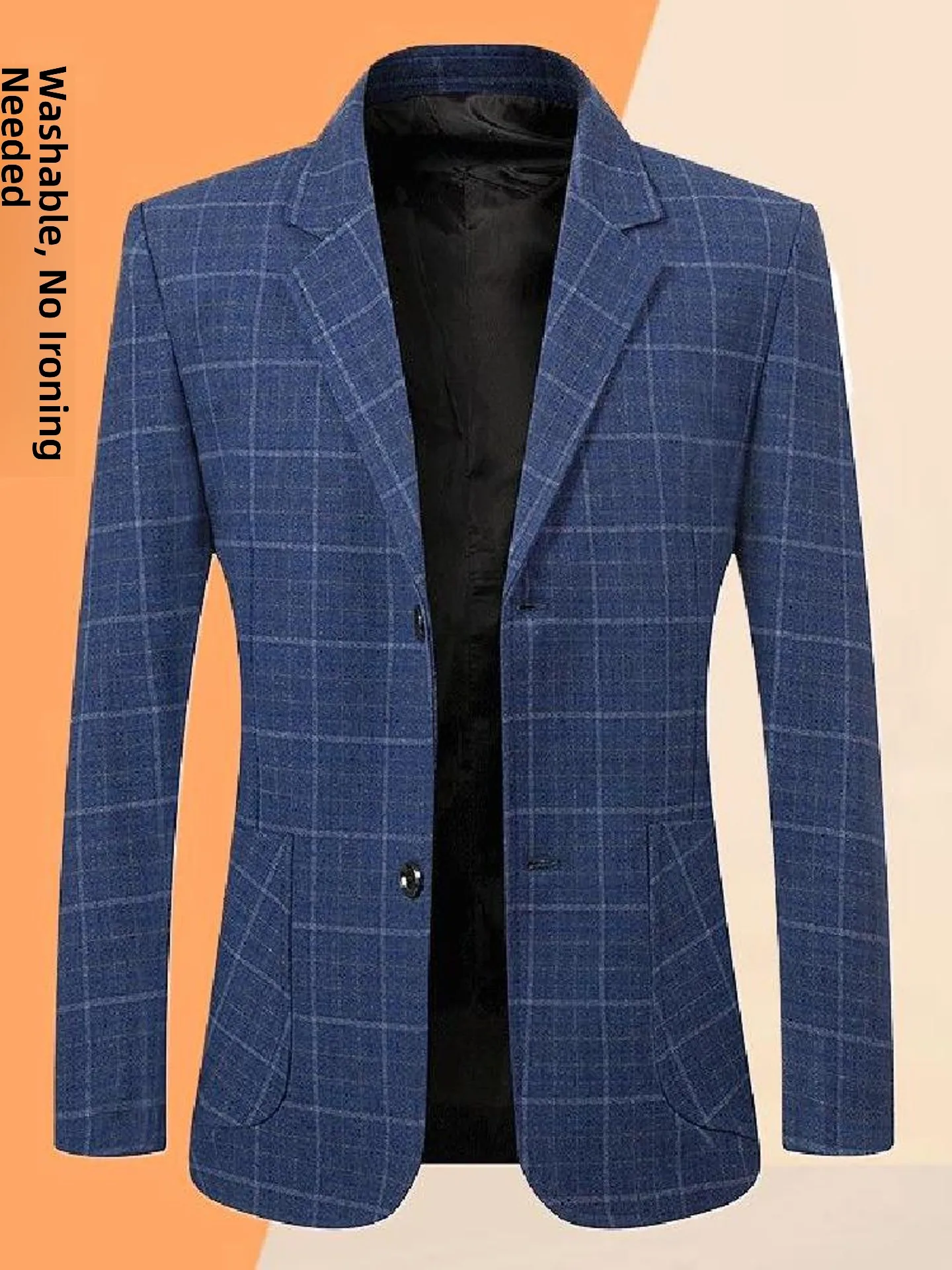 

Busin Casual Men's Suit Jaet Mid-aged Dad Sle High-end Spring Autumn New Arrival Long Sve Two Button