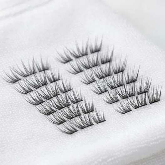 Fluffy Fox Eye Manga Cluster Lashes Large Capacity Thick Segmented Individual Lash Extensions Eye Enlarging Makeup