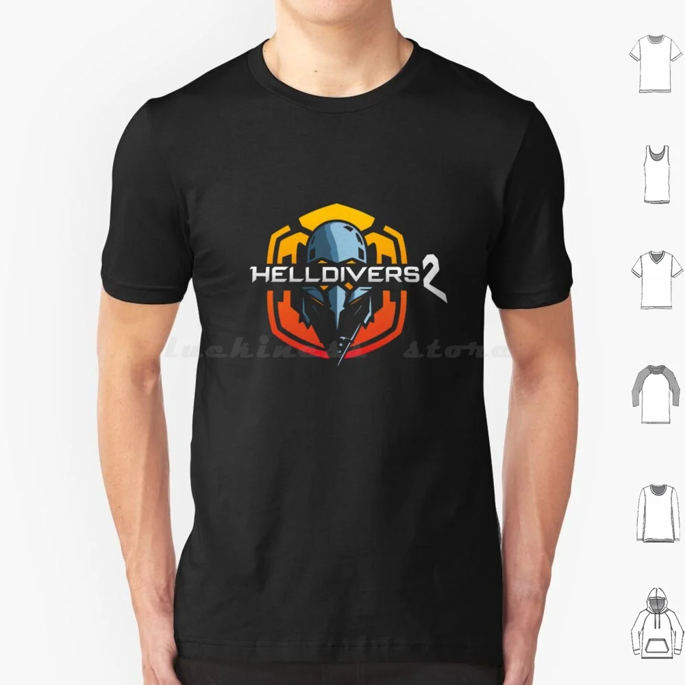 Helldivers T Shirt Cotton Men Women DIY Print Bukovskyart Ps4 Divers Online Gamers Ps5 Desenho Microsoft Kratos Multiplayer