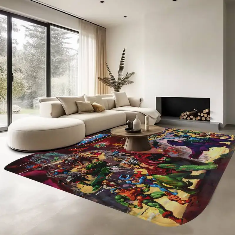 He Man Masters Of Universe-alfombra antideslizante para pasillo, decoración de lavandería, balcón, sala de estar infantil, alfombra de baño