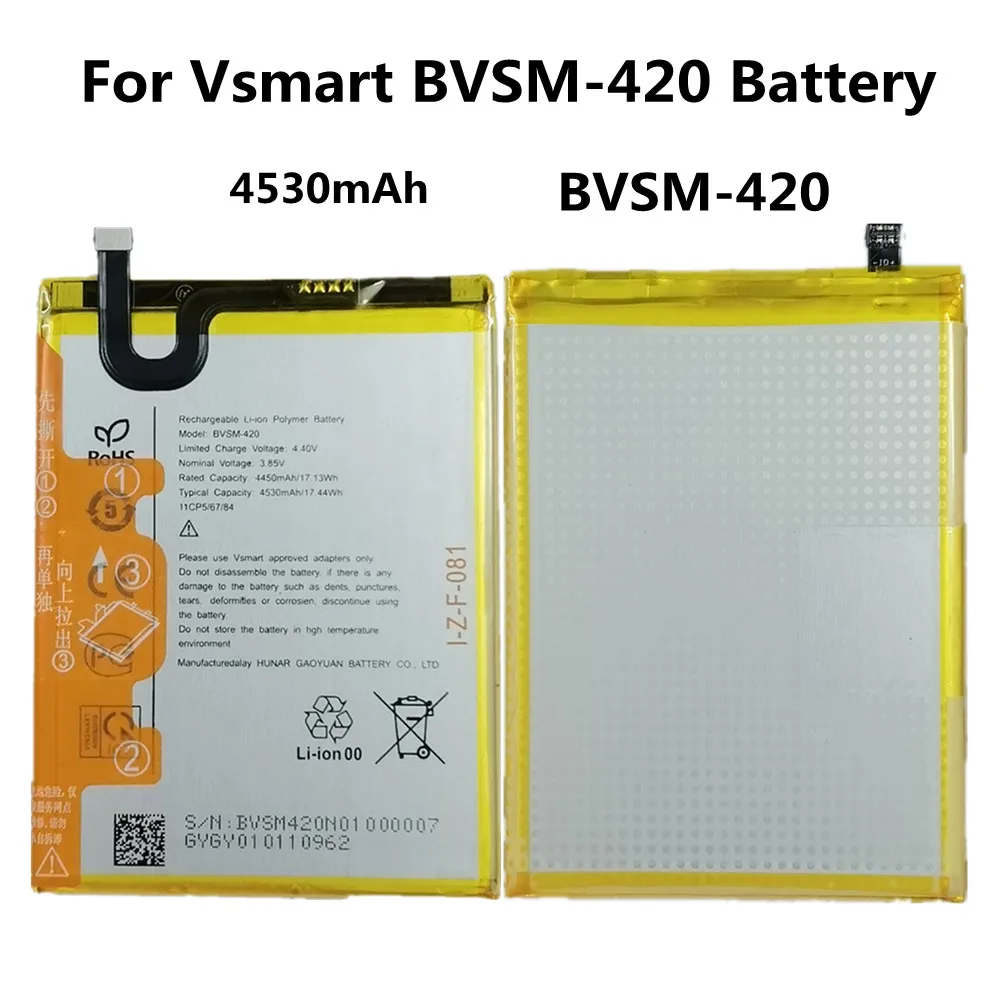 

High Quality BVSM 420 Phone Battery For VSMART BVSM-420 BVSM420 4530mAh Battery Bateria Batteries In Stock Fast Shipping