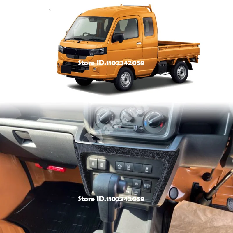 For Suzuki Carry 2026 2027 ABS Black Car Dashboard Center Control Headlight Switch USB Panel Trim Frame Interior Accessories
