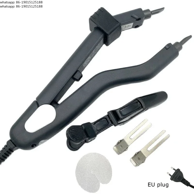 新入荷-l601-高品質ブラックヒートヘアコネクター-温度調節可能なヒートアイロン-ヘアエクステンションツールキット