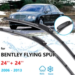 2x For Bentley Flying Spur MK1 2006~2013 Front Wiper Blades Window Windshield Windscreen Brushes Cleaning Cutter Car Accessories