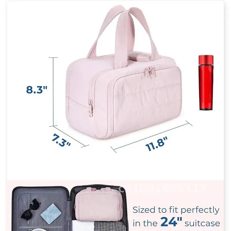 Large Capacity Makeup Bag Women Portable Travel Skincare Toiletry Storage Organizer Lady Handbag Zipper Cosmetic Cases Wash Bags