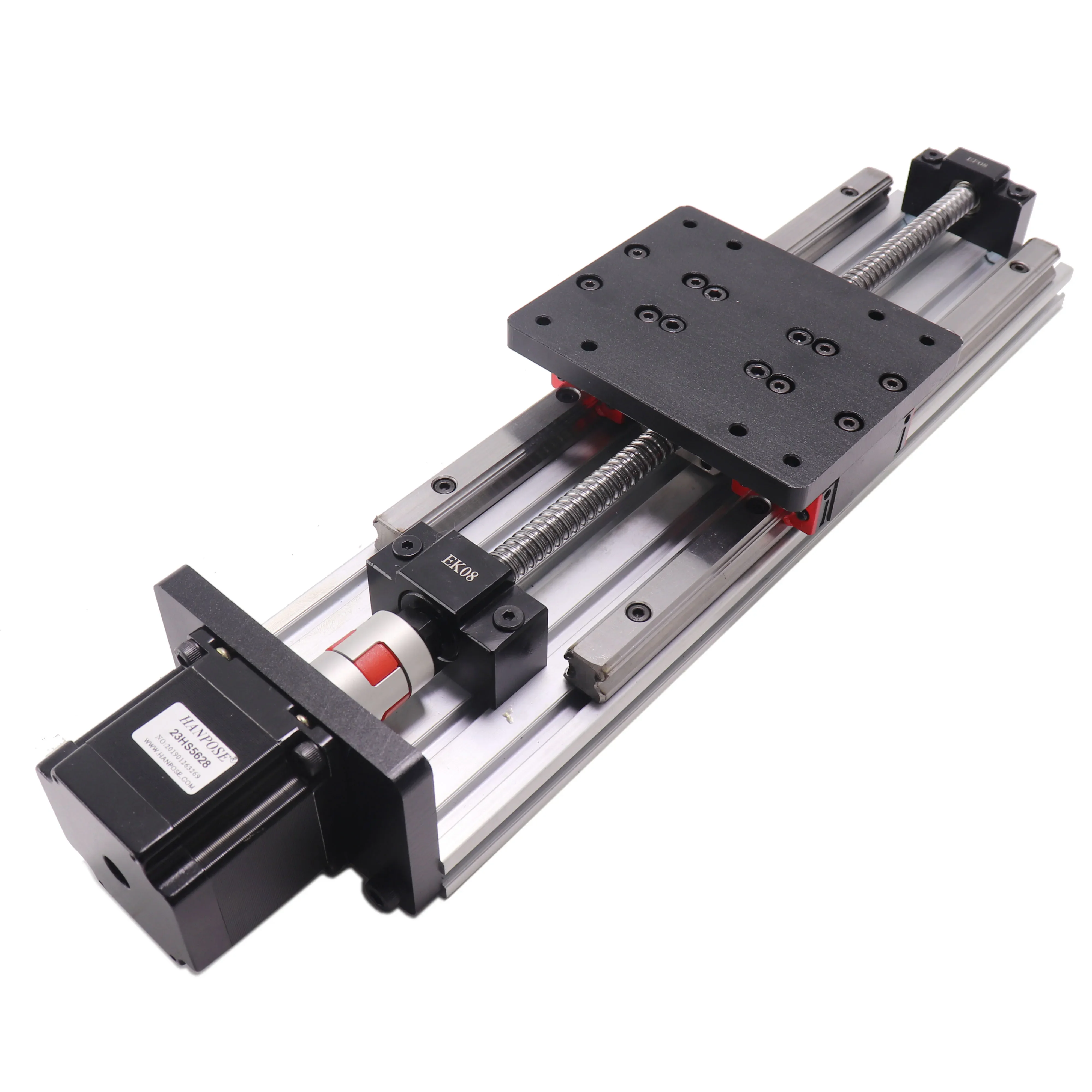 57 nema motor length 200mm High precision HGR double guide ball screw linear module HPV6 CNC sliding table can be customized