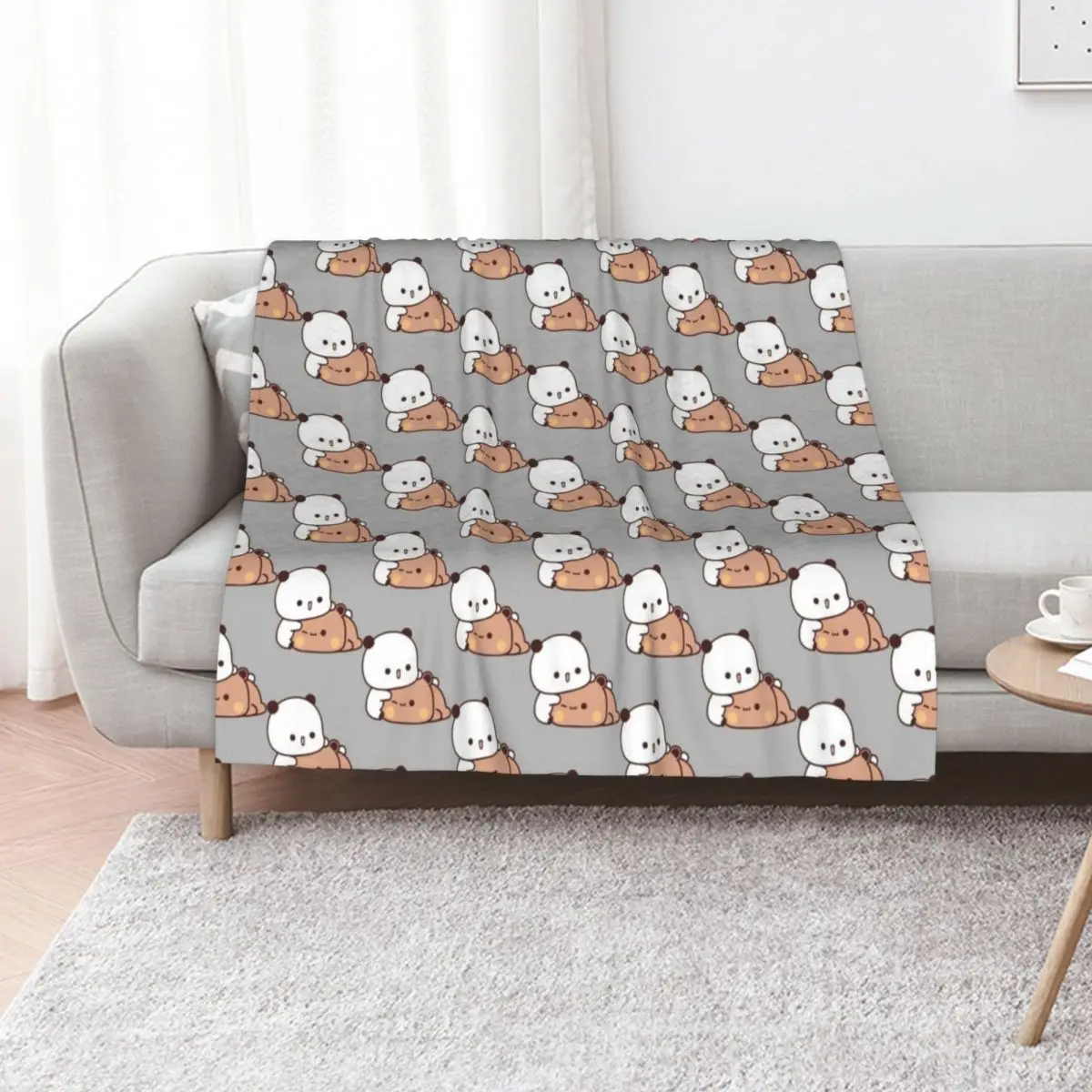 Bear and Panda Bubu Dudu Balloon Throw Blanket Summer Thermals For Travel Single Softest warm winter Multi-Purpose Blankets