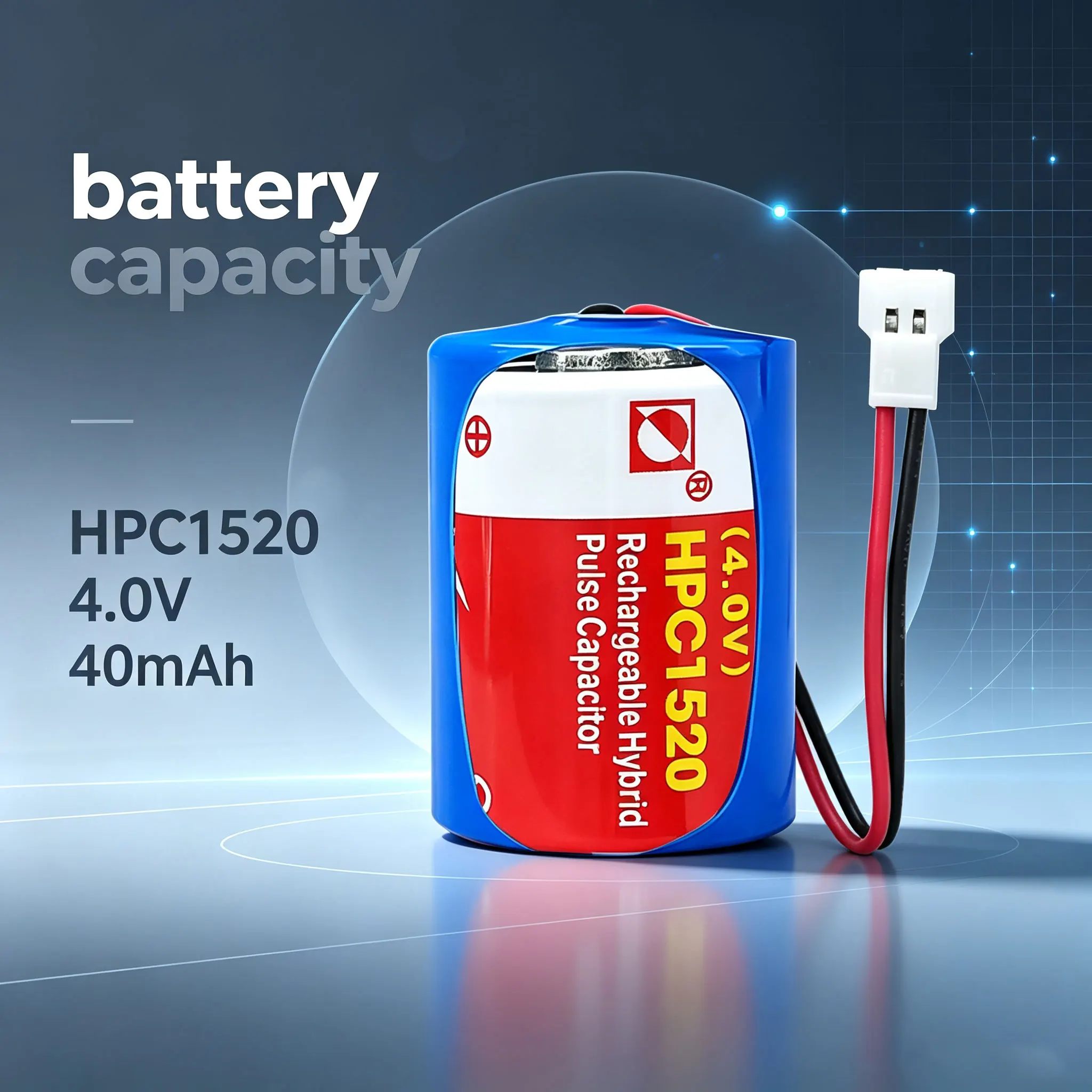 SUNMOON HPC1520 rechargeable lithium-ion battery composite capacitor 4V, ETC electronic tag, GPS locator