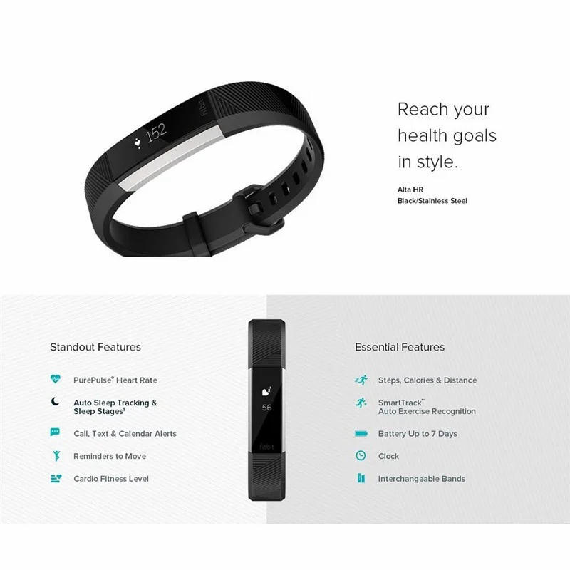 Imagem -03 - Fitness Tracker Pulseira Inteligente para Fitbit Grande e Pequeno hr Venda Quente