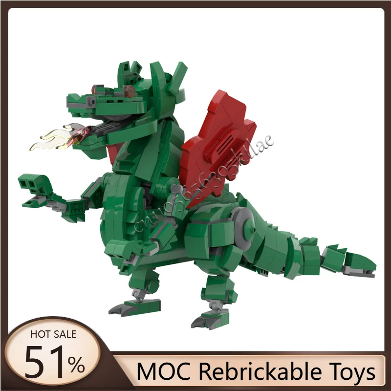 

626 шт. MOC, хит продаж, классический дракон, механический воин, кирпичи, рождественский подарок, образовательные сборные строительные блоки, игрушка для взрослых