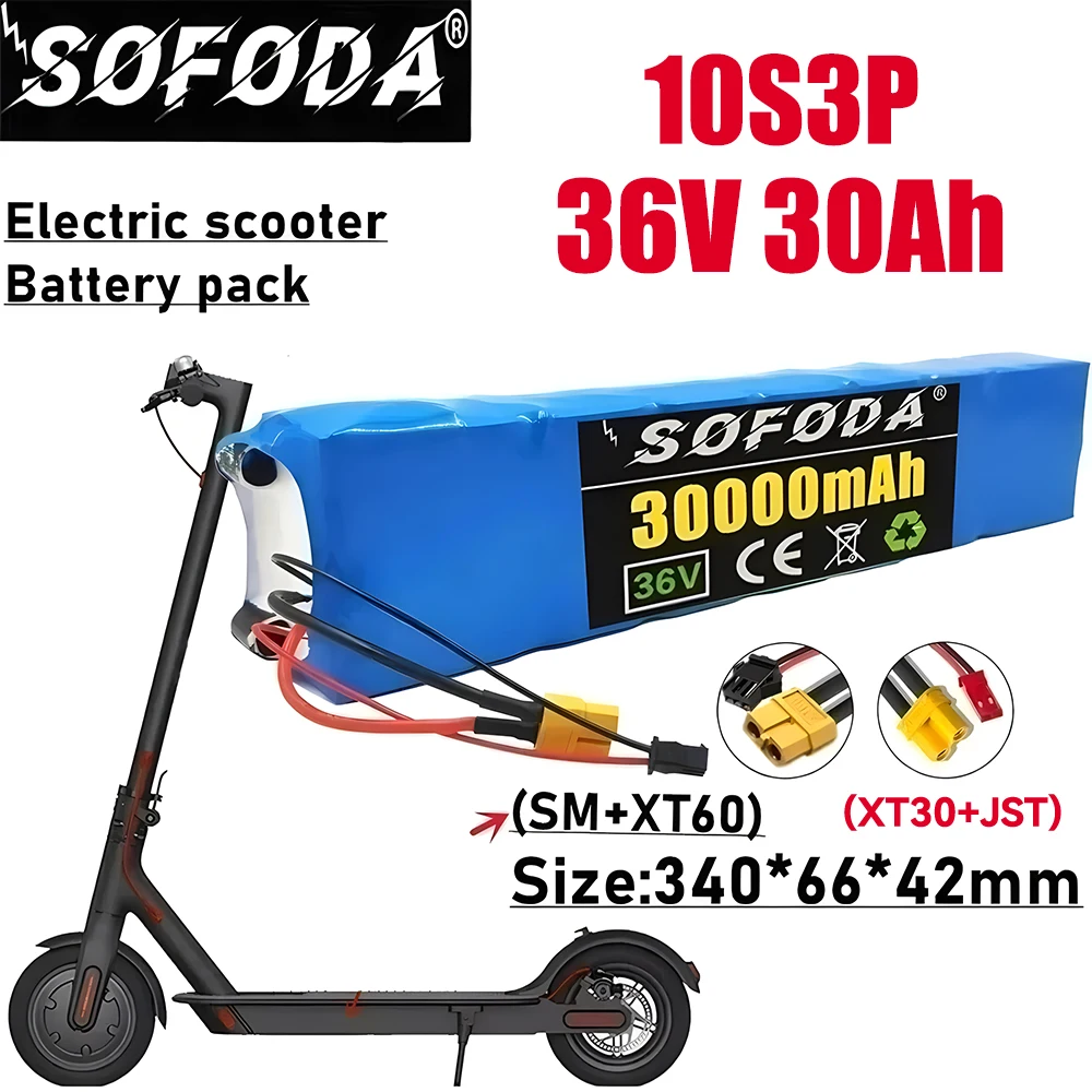 

10S3P 36V 30000mAh 36v Electric Scooter Battery Pack 18650 Lithium for M365 Electric Scooter 36v Battery Scooter