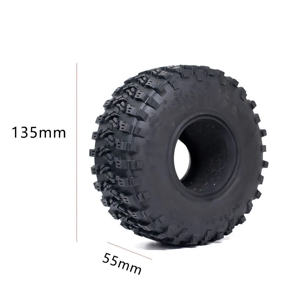 4pcs 2.2 135/55MM Inch Jconcepts Rubber Tyre 2.2 Wheel Tires For 1/10 Rc Crawler Wraith Trax Rr10 Scx10 Wrangler 2.2 Wheel