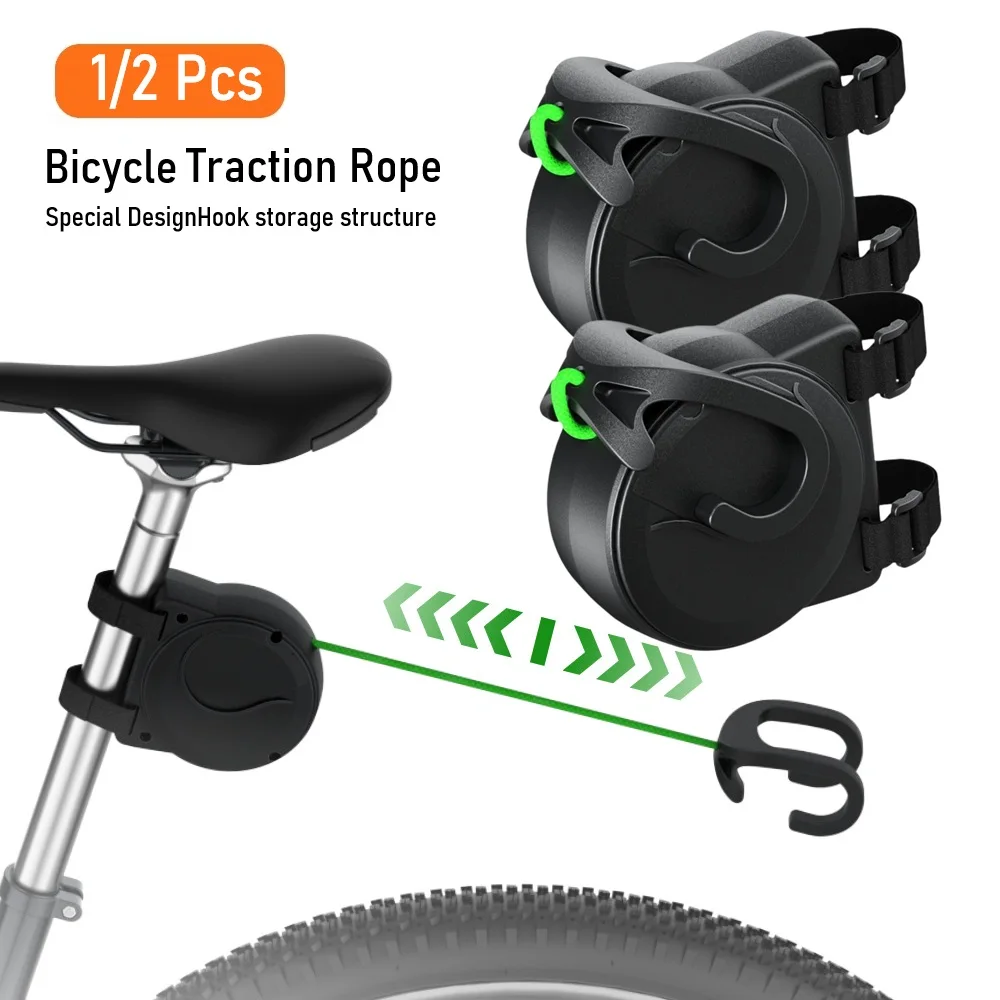 AliExpress NONE 1/2Pcs Adjustable Bicycle Traction Rope Bike Anti-lost Elastic Trailer Tow Rope Outdoor Mountain Cycling Tools For Parent-Child