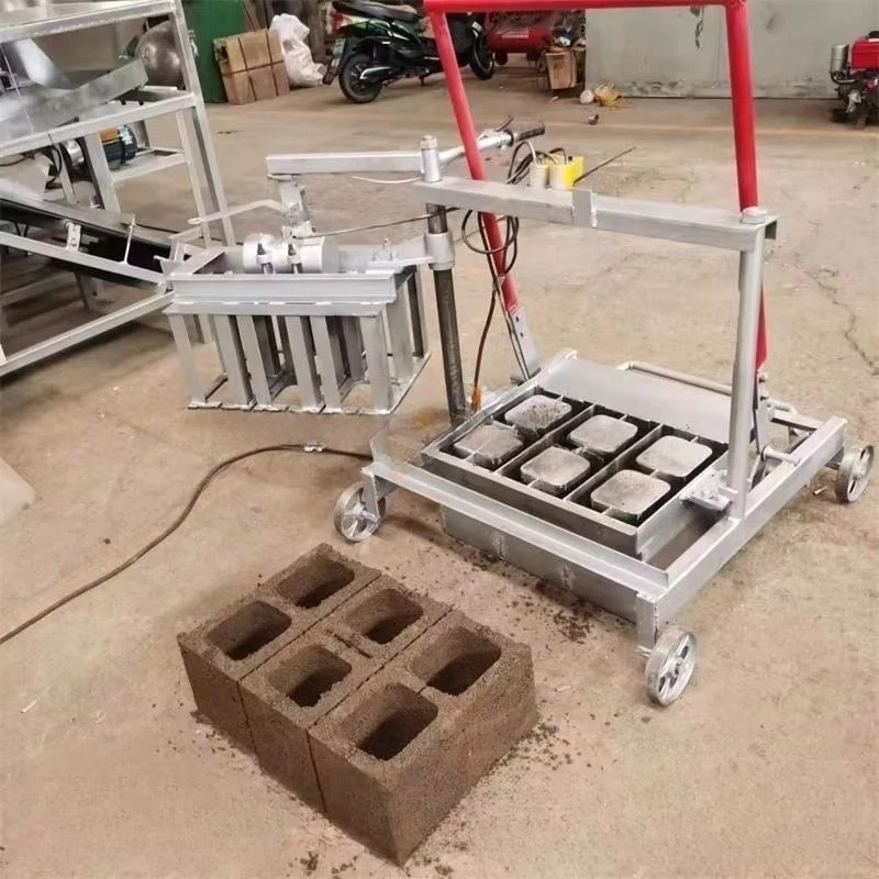 Small Mobile Brick Making Machine 2-45 Concrete Brick Making Machine Curbstone Briquetting Machine
