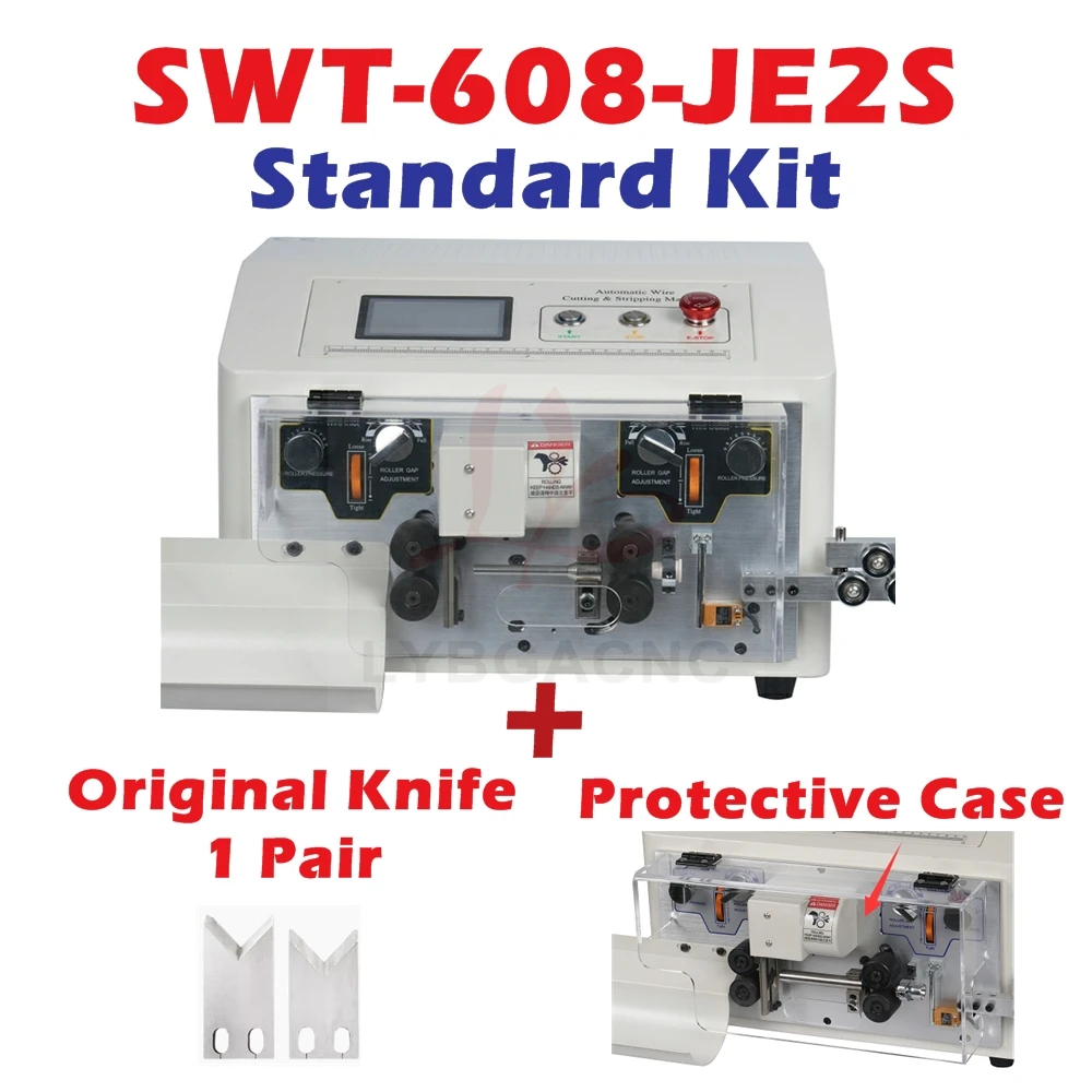 SWT608-JE2S Automatic Peeling Wire Stripper Stripping Cutting MachineTouch Screen Control With Jump Tube Motor Lifting Conduit