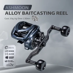 SOLOKING ASHMOON Alloy Baitcasting Reel 12+1BB 6KG Power Long Handle BFS Reel/All Purpose Reel/ Sea Fishing Reel