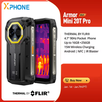 Ulefone Armor Mini 20T Pro Thermal Imaging Rugged Phone 8GB+256GB 4.7 inch Android 14 MTK 6300 5G Octa Core 5G NFC Smartphone