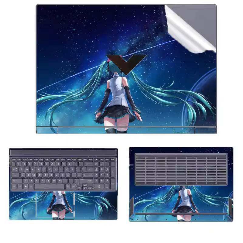 노트북 스킨 부착 전면