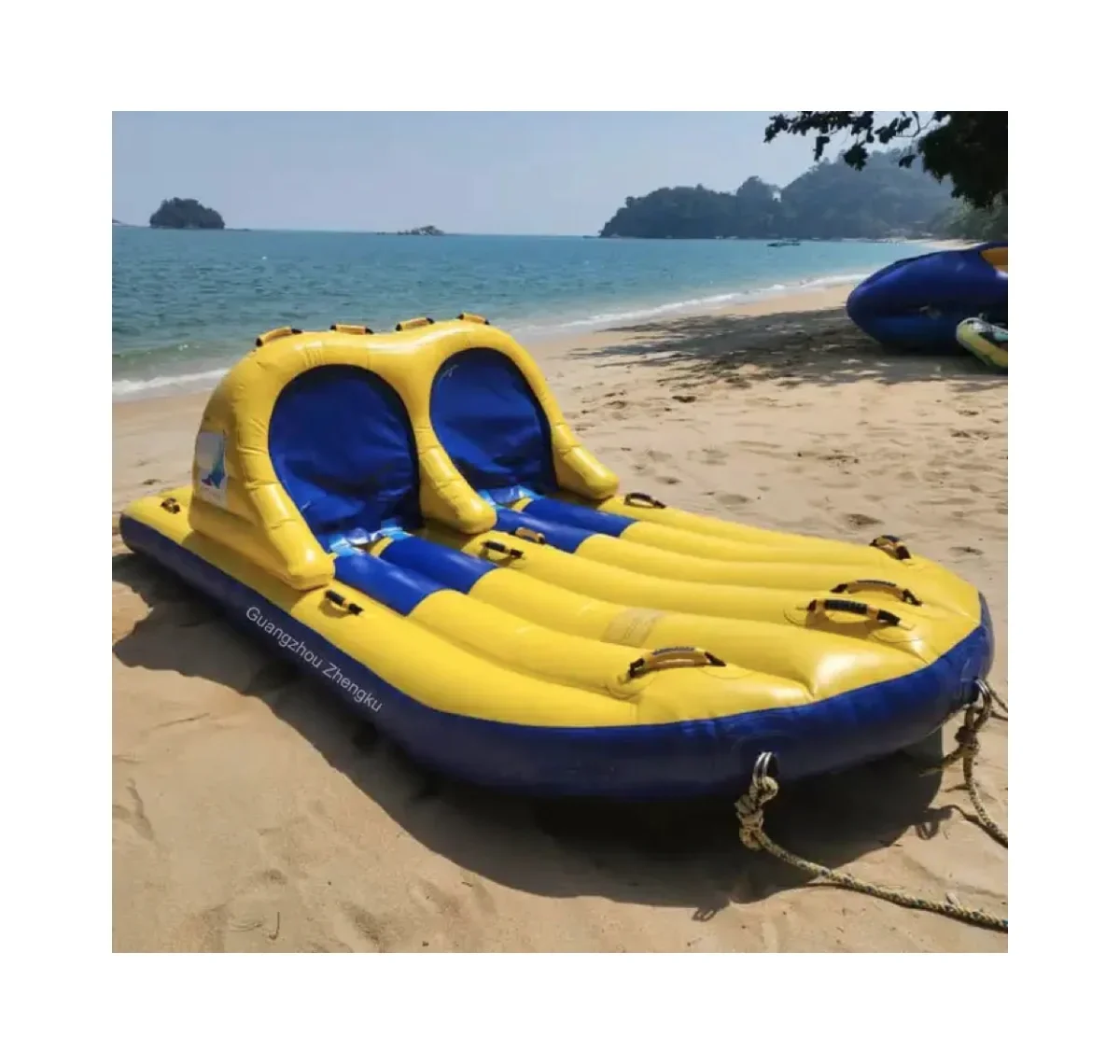 Commercial PVC Towable Sofa Water Ski Tube Inflatable Water Disco Boat For Water Play Equipment