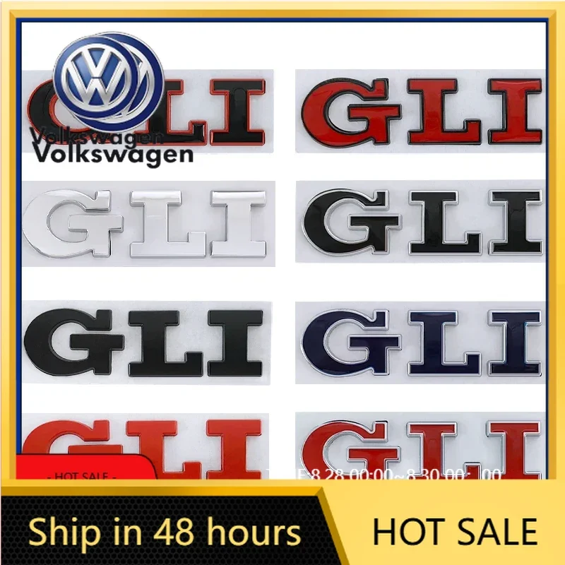 

VW 2026 Hot 3D Metal Logo GLI Emblem Letters Badge Car Rear Trunk Sticker for Volkswagen VW Golf Bora Jetta MK4 MK5 MK6 MK7 Auto