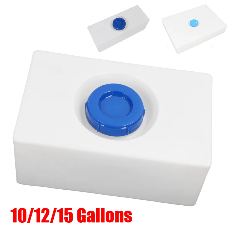 

RV Water Storage Tank PE Fresh Water Tank Heat Cold Resistant 10 Gallons/12 Gallons/15 Gallons for Trailer Boat Yacht