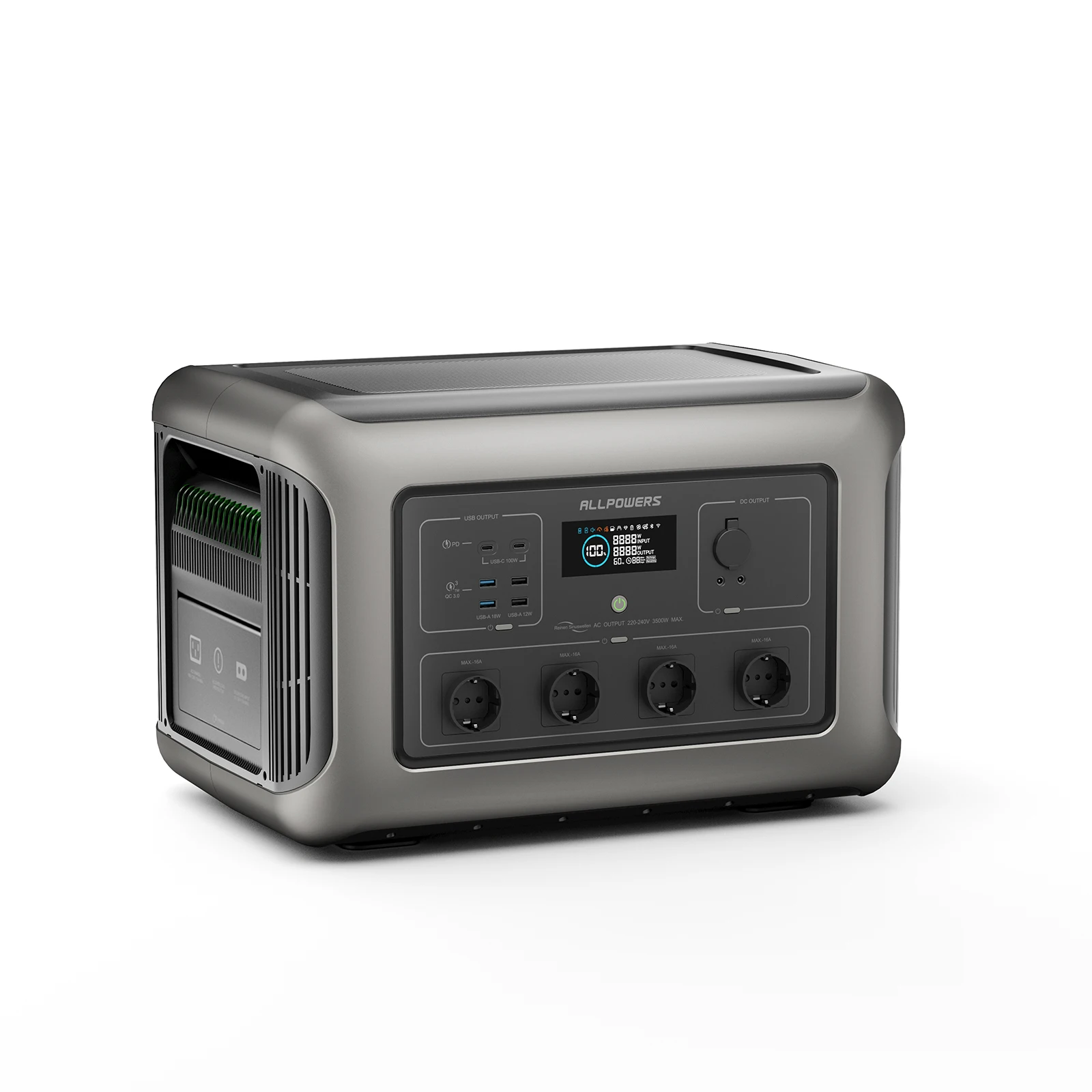 Allpowers R3500 Solar Generator Backup Lithium Battery Pack 3500W Portable Solar Charging Power Station Generator