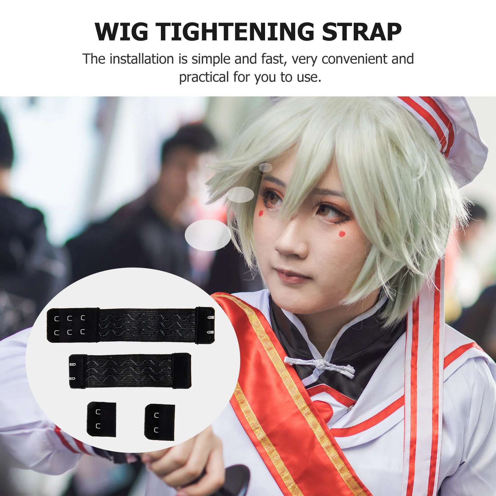 Banda elástica extensora para pelucas, extensor de sujetador ajustable para mujer, agarre de extensión, tela de malla transpirable cómoda, 4 Uds.
