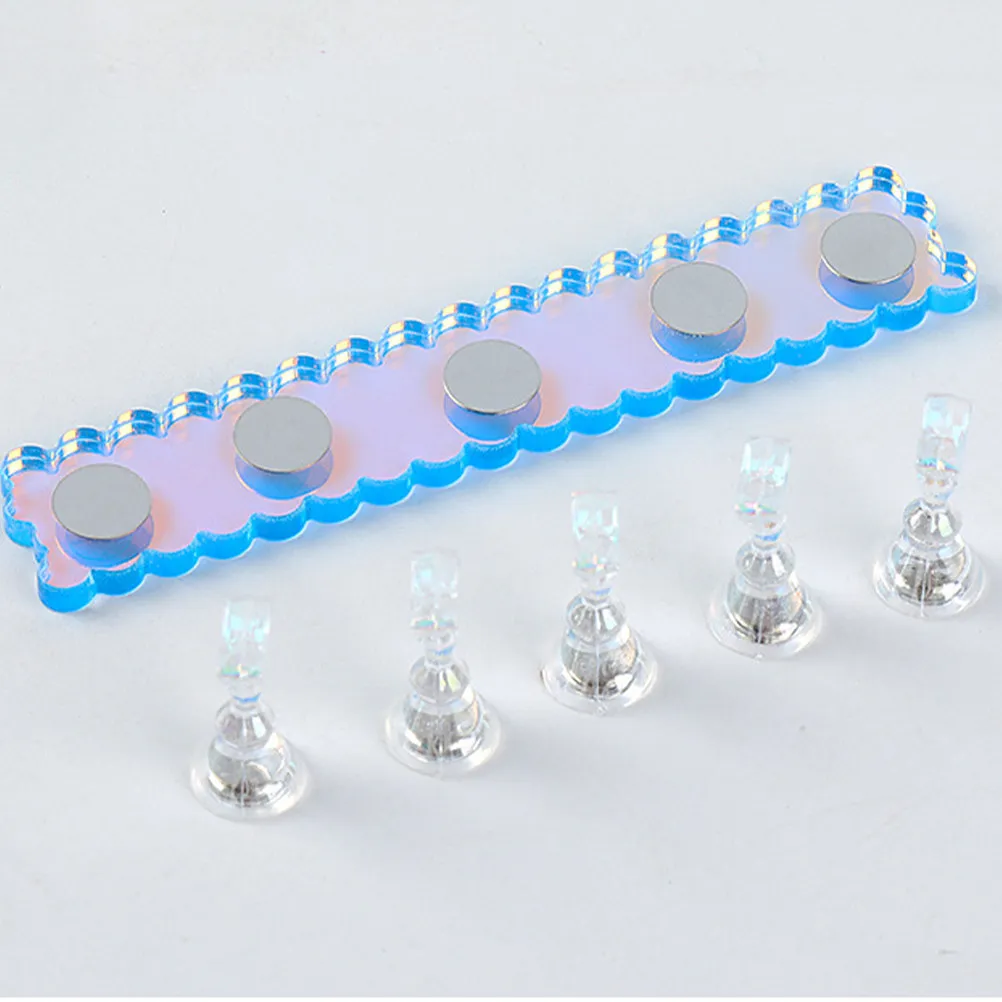 

1Set Creative Nail Display Stand Easy Attachment Feature Perfect for Nail Artists and Schools Practice Reusable Manicure Tool