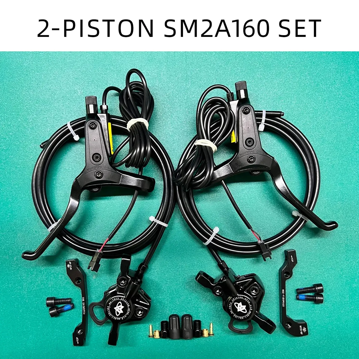 NFOX mountainbike hydraulische schijfremset SM2A vierzuigerremklauw elektrische scooter 2-pins 3-pins power-off hendel accessoires