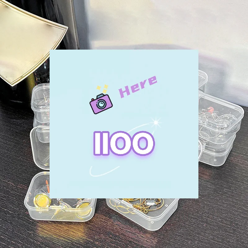 

20Pcs Mini Storage Box Transparent Square Plastic Box Earrings Jewelry Packaging Storage Small Square Box Jewelry Organizer