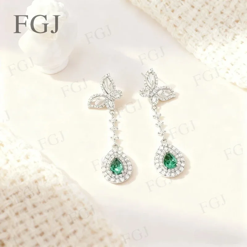 925 Sterling Silver Stud Earrings Ruby Columbia Sapphire Pear 4x6mm Top Quality for Women Wedding Birthday Party Jewelry Gifts