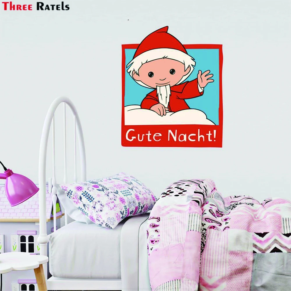 Three Ratels WF39 Sandman Good Night Wall Stickers for Kids Room Baby Room Bedroom Stickers