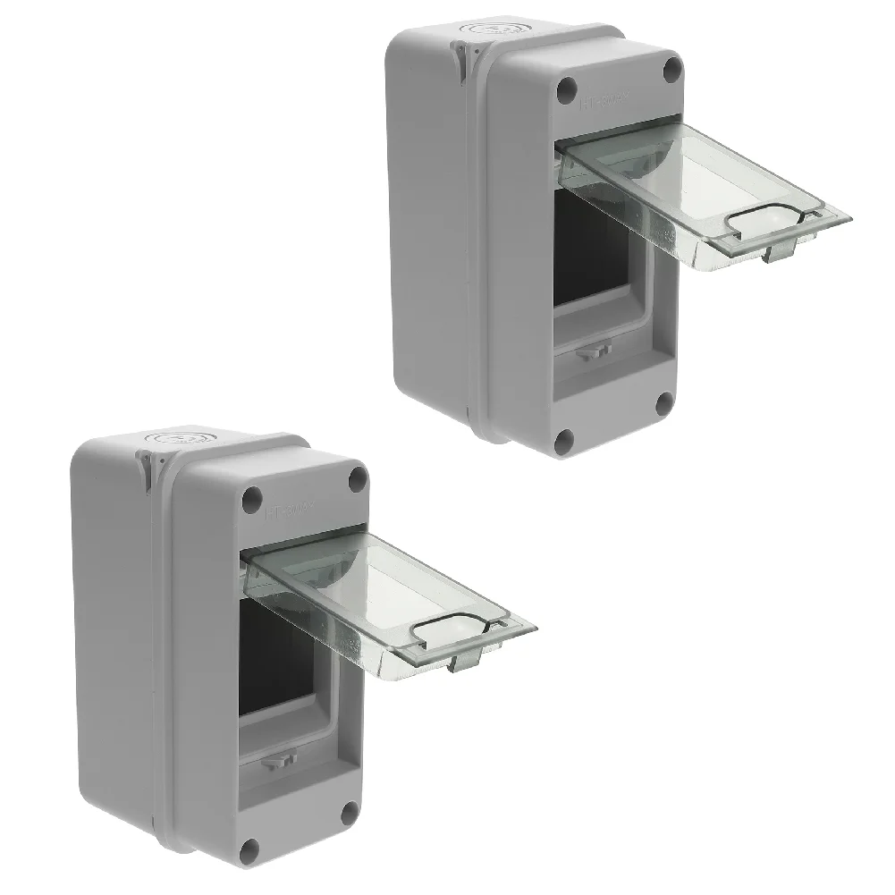 2pcs 3-Way Power Distribution Box IP65 Protection Rating Rail Enclosure Wall Mounted Junction Box Waterproof Case Tools Parts