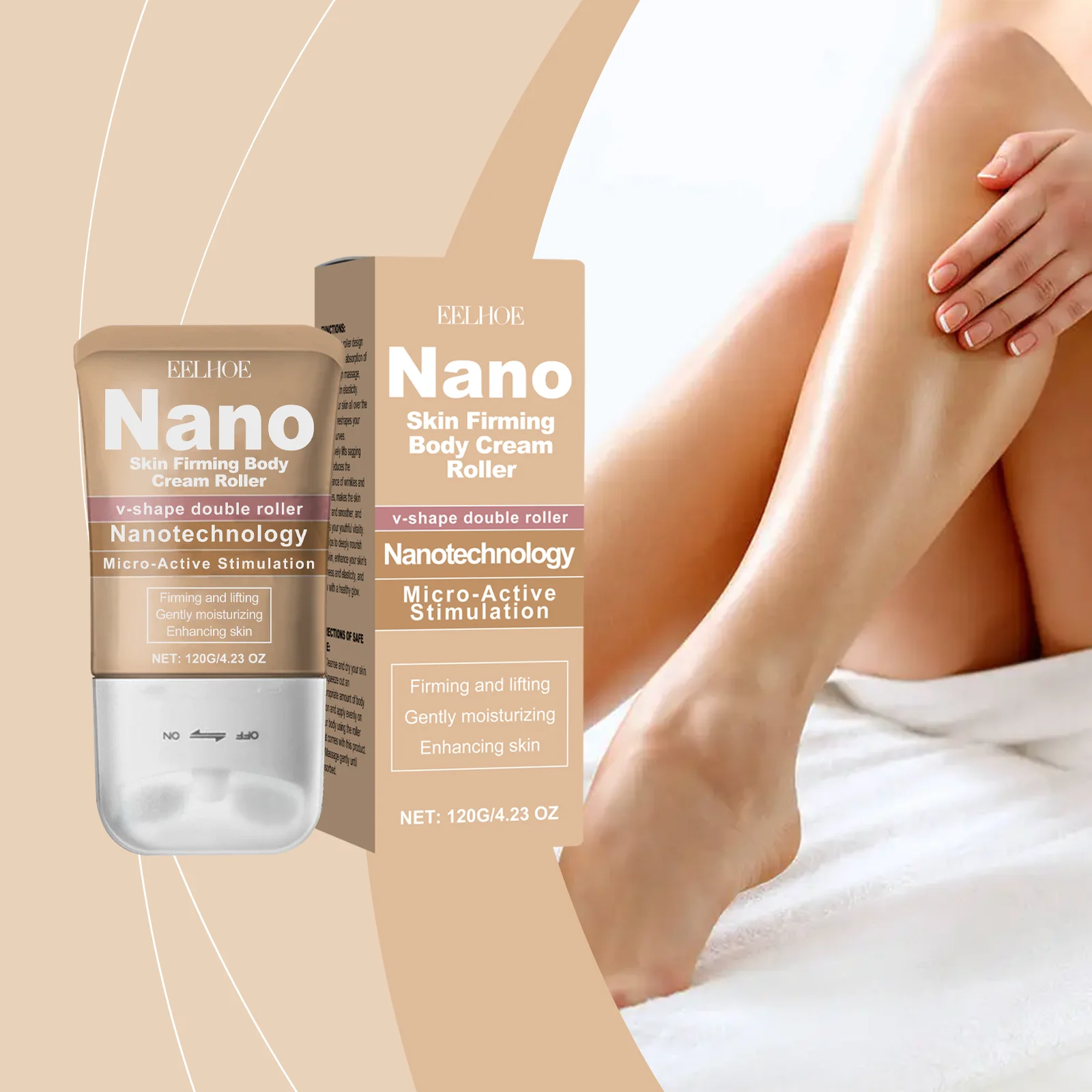Roll-On Body Lotion Cream - Gentle Hydrating Moisturizer for Refreshing, Silky & Non-Greasy Smooth Skin Care