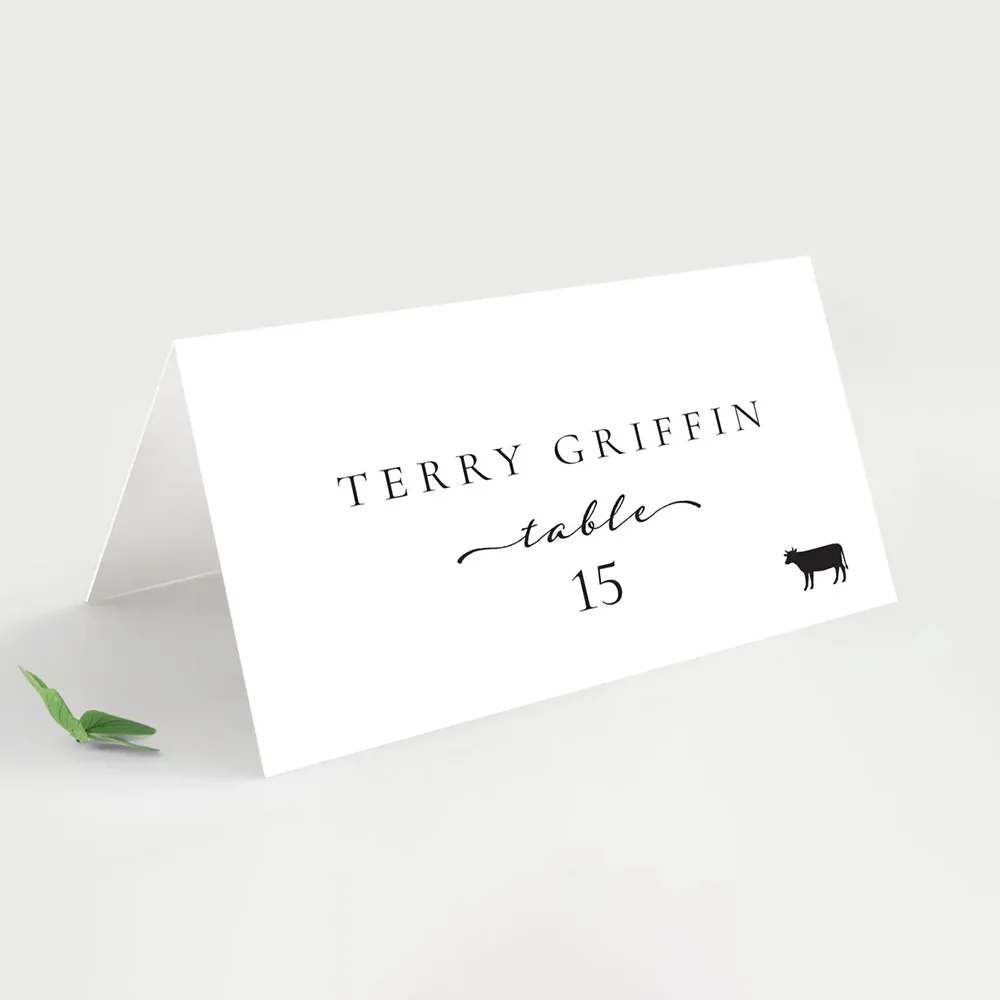 Personalisierte 10-teilige Hochzeits-Tischkarten mit Essenswahl, Tischkarten für Dinnerpartys, Hochzeitsdekoration, Eventzubehör