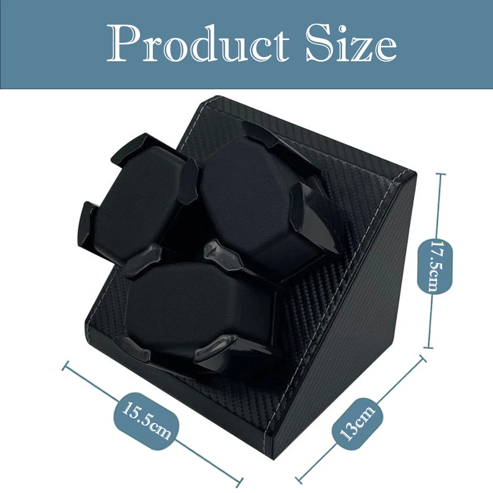 Watch Winder for Automatic Watch 3 Watch Winder,PU Leather Organizer,2 Rotation Mode, Box  for Wristwatch Mechanical Watches